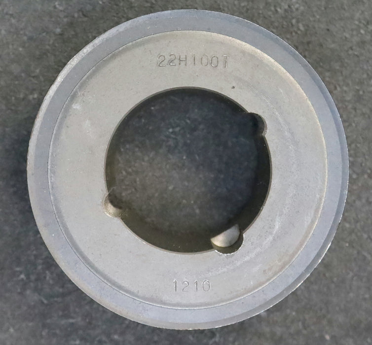 Bild des Artikels Stahl-Zahnscheibe-Pulley-mit-beidseitiger-Bordscheibe-22-H-100-Profil:-H-Z=22