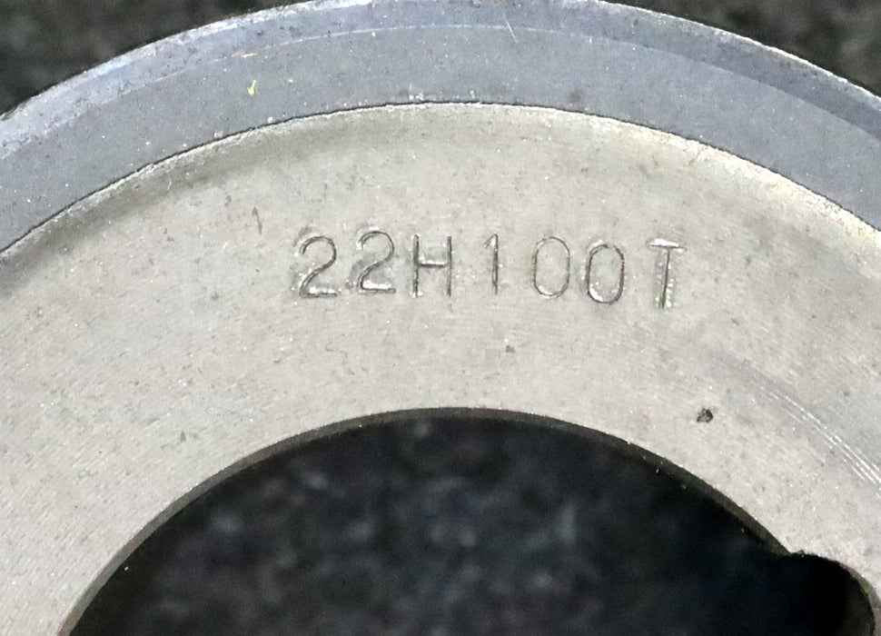 Bild des Artikels Stahl-Zahnscheibe-Pulley-mit-beidseitiger-Bordscheibe-22-H-100-Profil:-H-Z=22