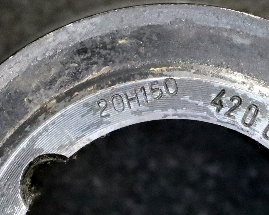 Bild des Artikels Stahl-Zahnscheibe-Pulley-mit-beidseitiger-Bordscheibe-20-H-150-Z=20-Profil:-H
