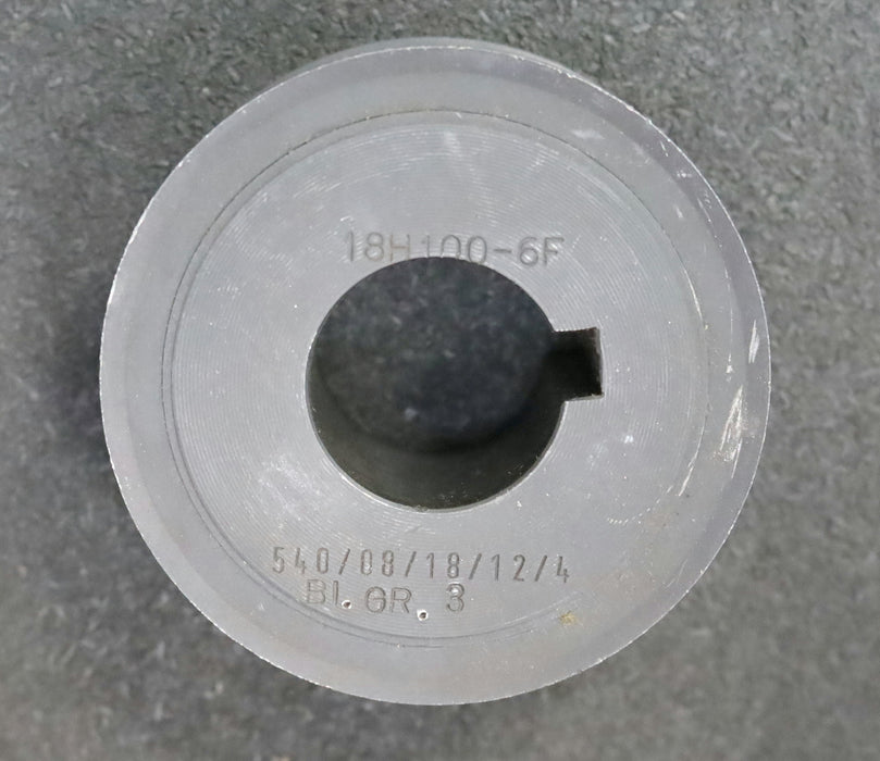 Bild des Artikels Stahl-Zahnscheibe-Pulley-mit-beidseitiger-Bordscheibe-18-H-100-Profil:-H-Z=18