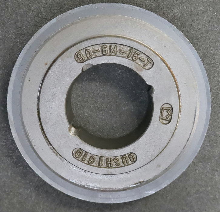 Bild des Artikels Stahl-Zahnscheibe-Pulley-mit-beidseitiger-Bordscheibe-80-5M-15-Profil:-5M-Z=80