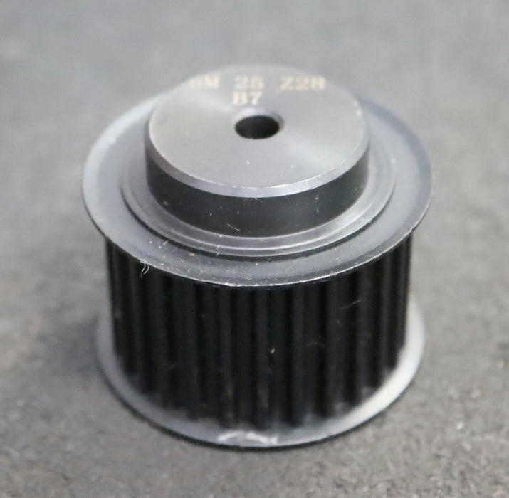 Bild des Artikels 3x-Stahl-Zahnscheibe-mit-beidseitiger-Bordscheibe-28-5M-25-Profil:-5M---28-Zähne