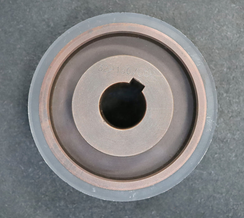 Bild des Artikels Stahl-Zahnscheibe-Pulley-mit-beidseitiger-Bordscheibe-32-H-150-Profil:-H-Z=32-