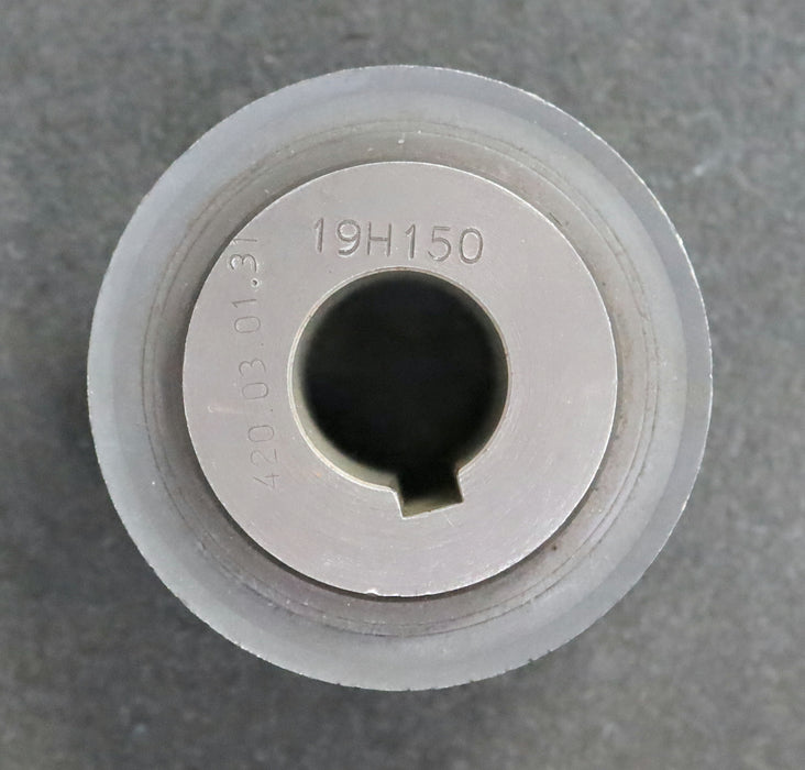Bild des Artikels Stahl-Zahnscheibe-Pulley-mit-beidseitiger-Bordscheibe-19-H-150-Profil:-H-Z=19-