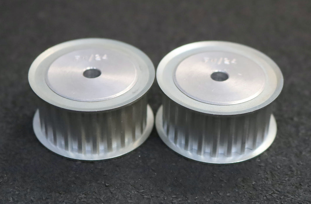 Bild des Artikels 2x-Aluminium-Zahnscheibe-mit-beidseitiger-Bordscheibe-21-T5/24-Profil:-T5-Z=24-