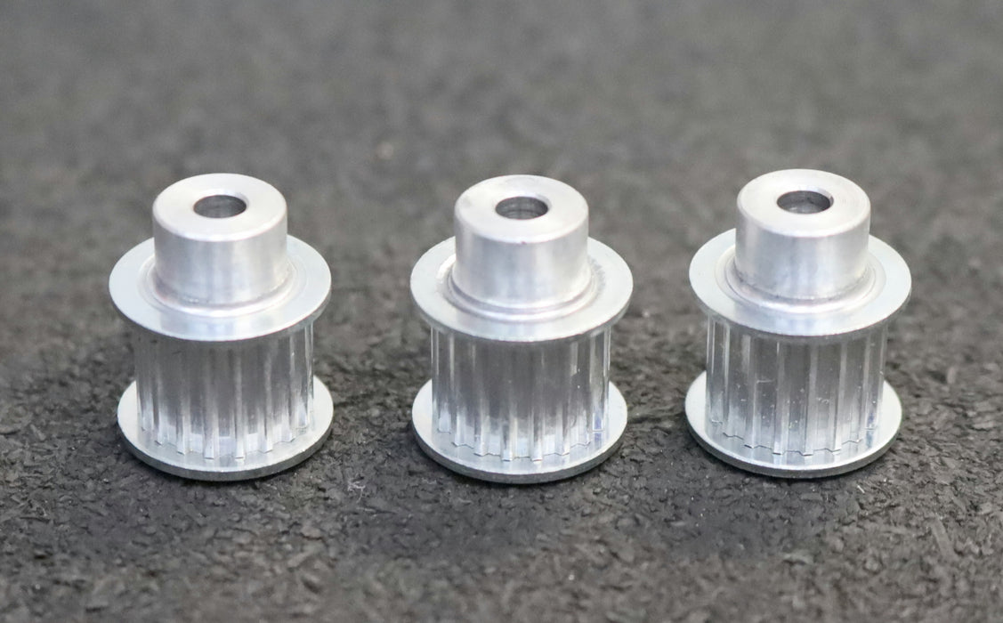 Bild des Artikels 3x-Aluminium-Zahnscheibe-mit-beidseitiger-Bordscheibe-20-T2,5/18-Profil:-T2,5