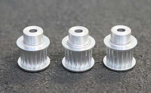 Bild des Artikels 3x-Aluminium-Zahnscheibe-mit-beidseitiger-Bordscheibe-20-T2,5/18-Profil:-T2,5