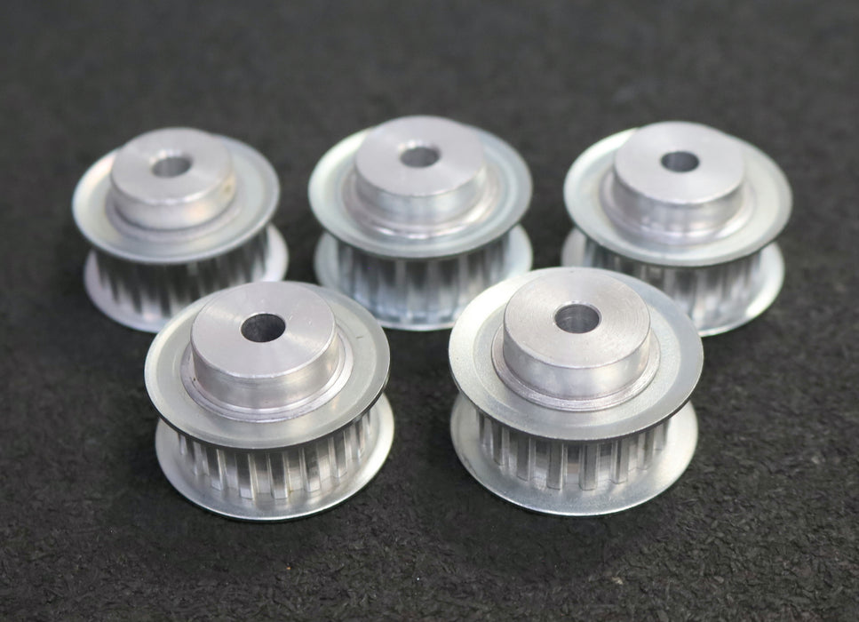 Bild des Artikels 5x-Aluminium-Zahnscheibe-mit-beidseitiger-Bordscheibe-21-T5/18-Profil:-T5-Z=18-