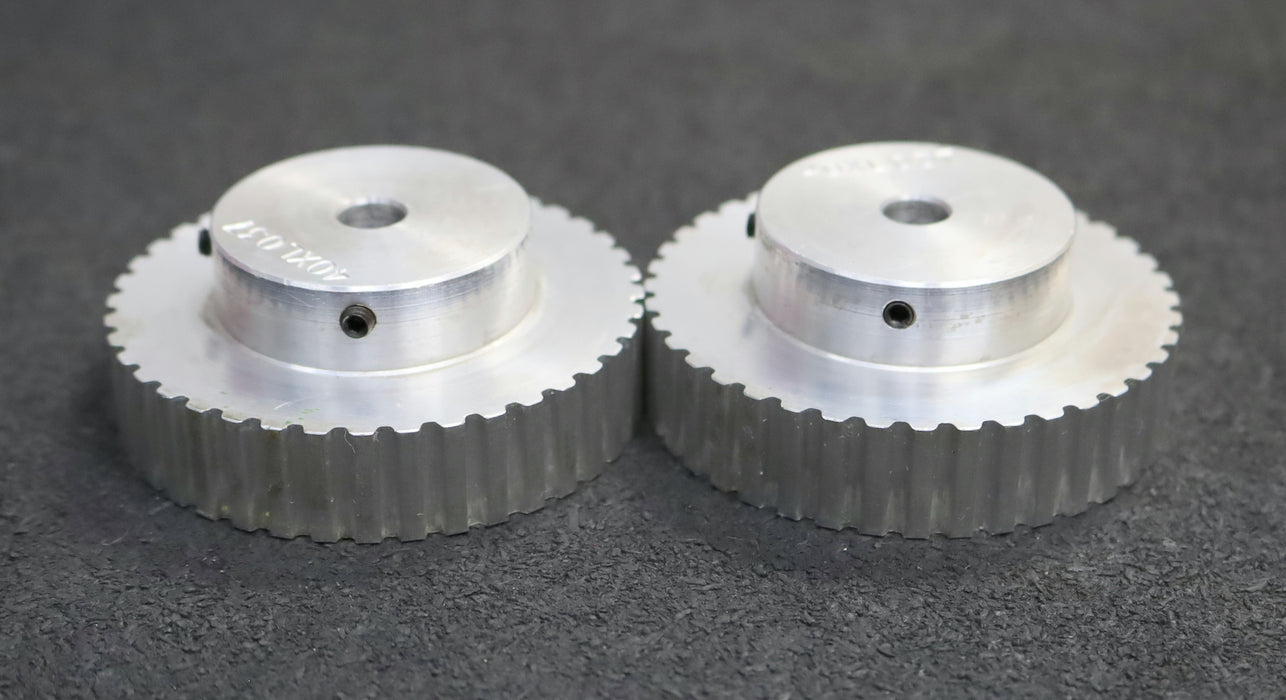 Bild des Artikels 2x-Aluminium-Zahnscheibe-Pulley-ohne-Bordscheibe-40-XL-037-Profil:-XL---40-Zähne