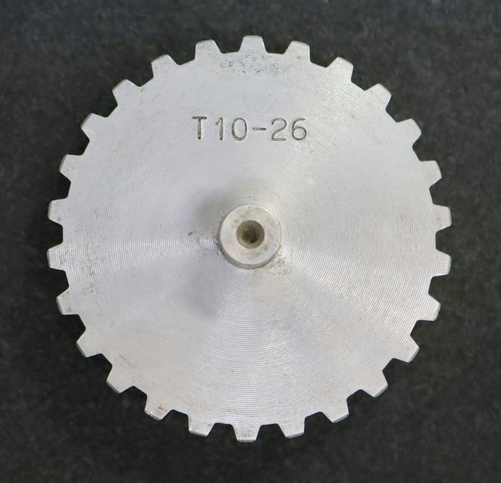 Bild des Artikels Aluminium-Zahnscheibe-Pulley-ohne-Bordscheibe-T10-26-Profil:-T10---26-Zähne