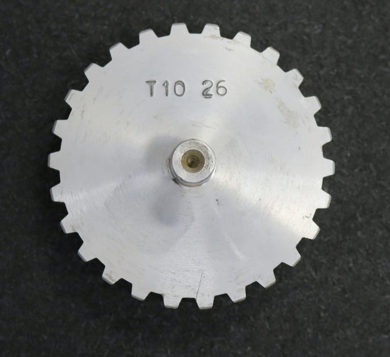 Bild des Artikels Aluminium-Zahnscheibe-Pulley-ohne-Bordscheibe-T10-26-Profil:-T10---26-Zähne