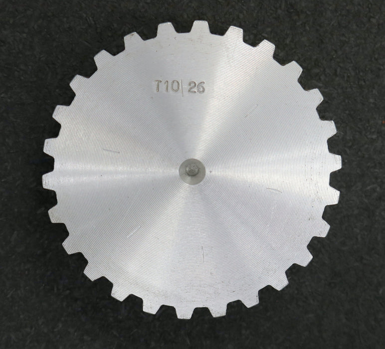 Bild des Artikels Aluminium-Zahnscheibe-Pulley-ohne-Bordscheibe-T10-26-Profil:-T10---26-Zähne