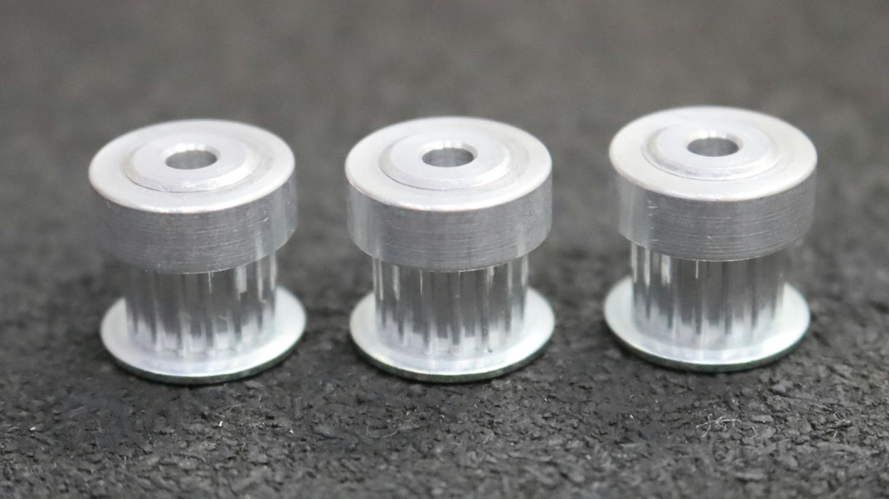Bild des Artikels 3x-Aluminium-Zahnscheibe-mit-beidseitiger-Bordscheibe-16-T2,5/16-Profil:-T2,5
