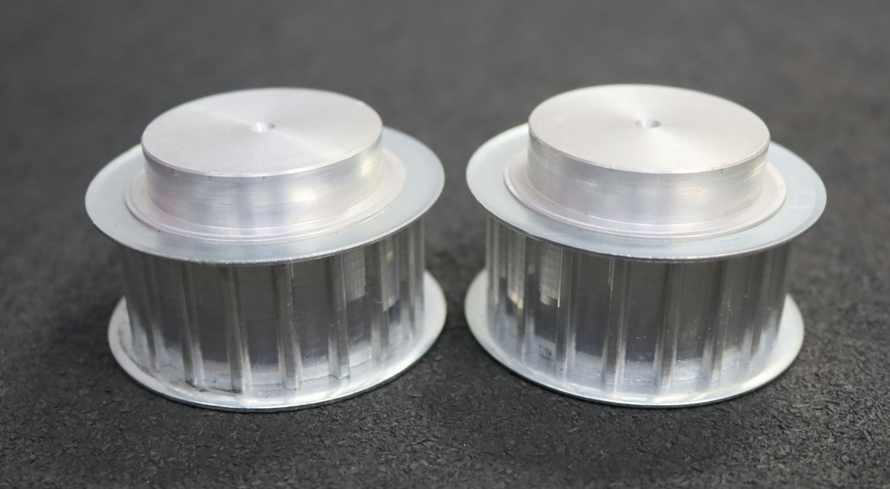 Bild des Artikels 2x-Aluminium-Zahnscheibe-mit-beidseitiger-Bordscheibe-40-AT10/19-Profil:-AT10