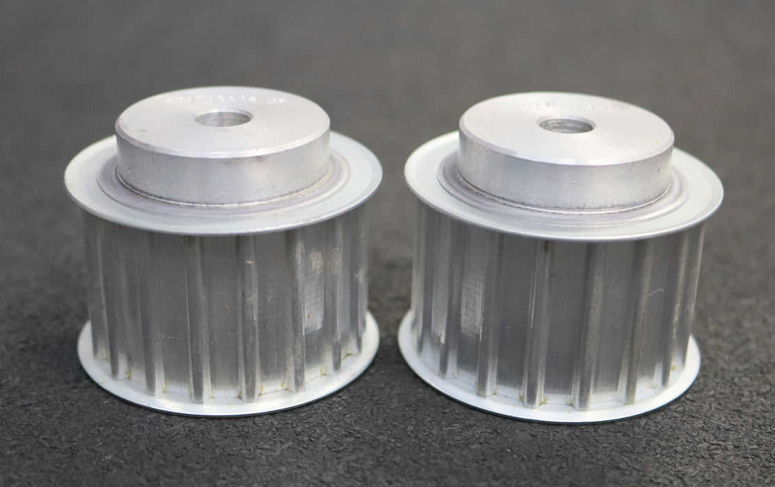 Bild des Artikels 2x-Aluminium-Zahnscheibe-mit-beidseitiger-Bordscheibe-47-AT10/18-Profil:-AT10