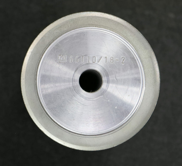 Bild des Artikels Aluminium-Zahnscheibe-mit-beidseitiger-Bordscheibe-66-T10/18-Profil:-T10-Z=18-