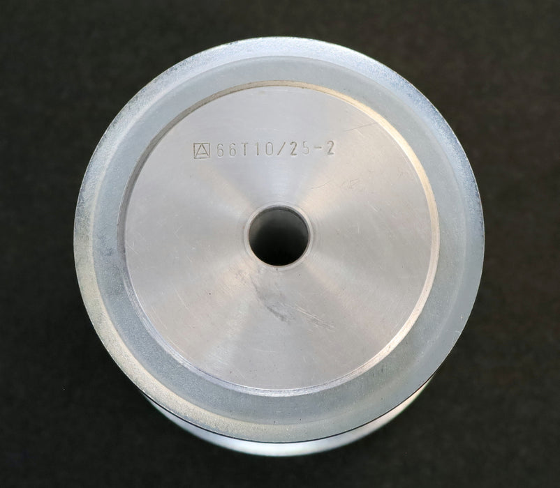 Bild des Artikels Aluminium-Zahnscheibe-mit-beidseitiger-Bordscheibe-66-T10/25-Profil:-T10-Z=25-