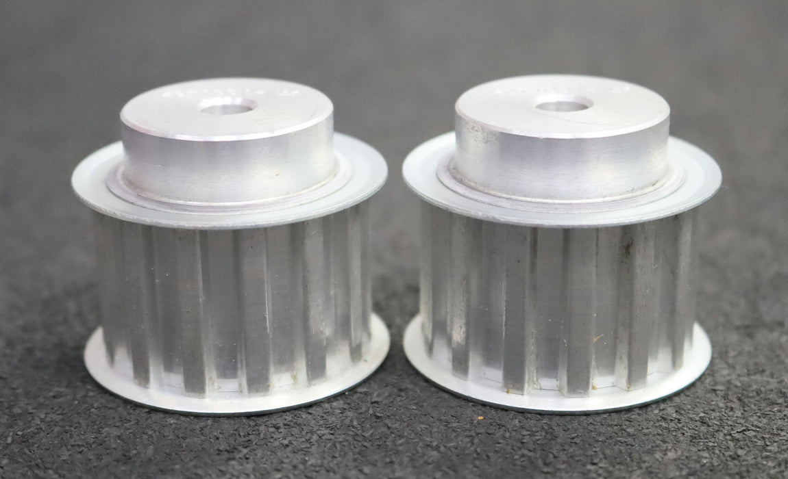 Bild des Artikels 2x-Aluminium-Zahnscheibe-mit-beidseitiger-Bordscheibe-40-T10/14-Profil-T10-Z=14-