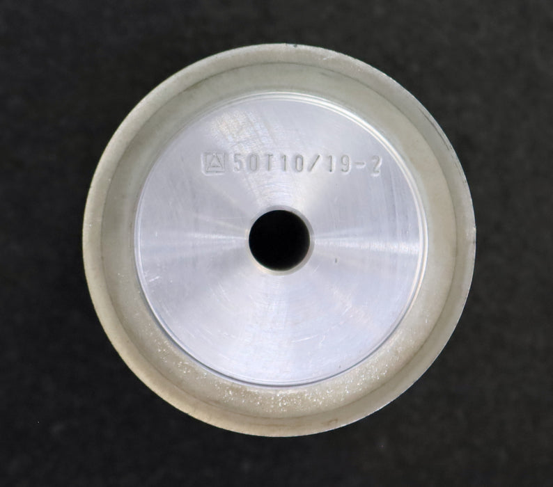 Bild des Artikels Aluminium-Zahnscheibe-mit-beidseitiger-Bordscheibe-50-T10/19-Profil:-T10-Z=19-