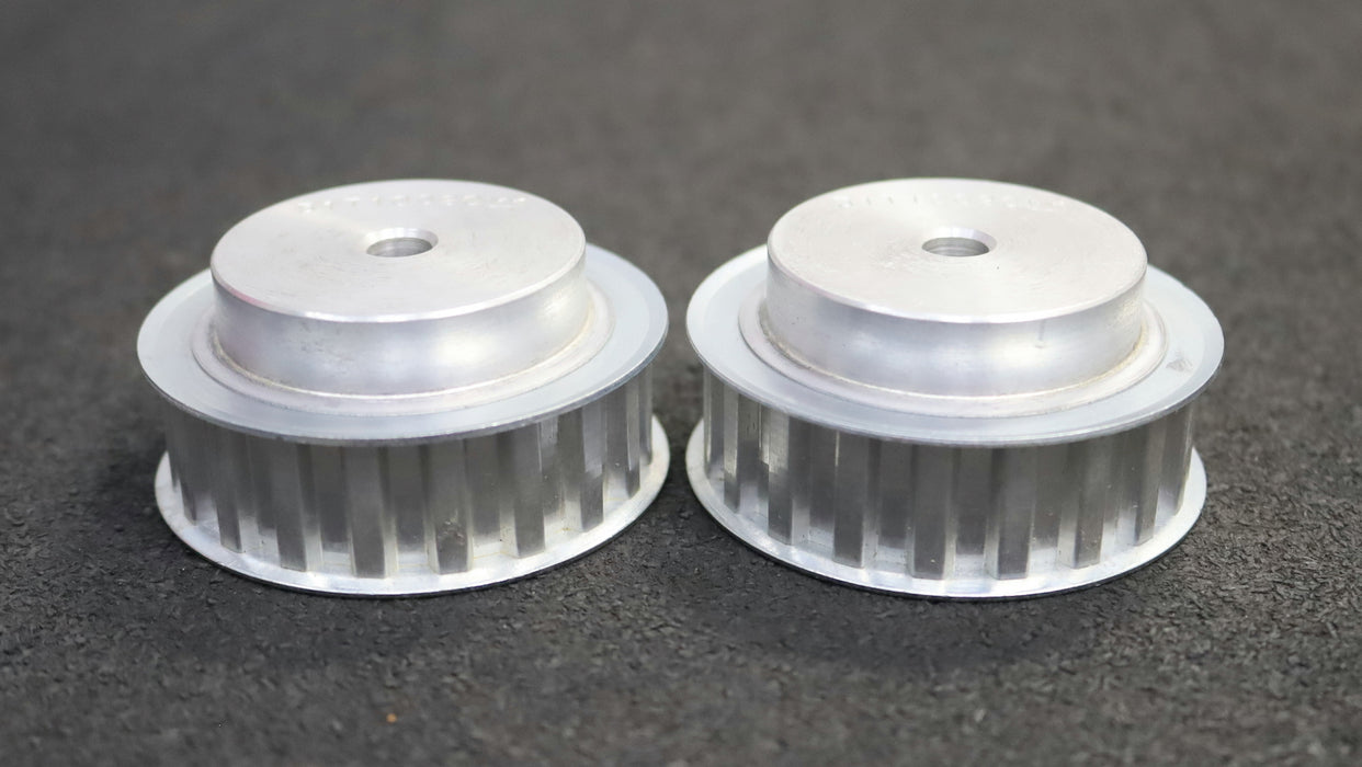 Bild des Artikels 2x-Aluminium-Zahnscheibe-mit-beidseitiger-Bordscheibe-31-T10/20-Profil-T10-Z=20-