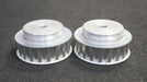 Bild des Artikels 2x-Aluminium-Zahnscheibe-mit-beidseitiger-Bordscheibe-31-T10/20-Profil-T10-Z=20-