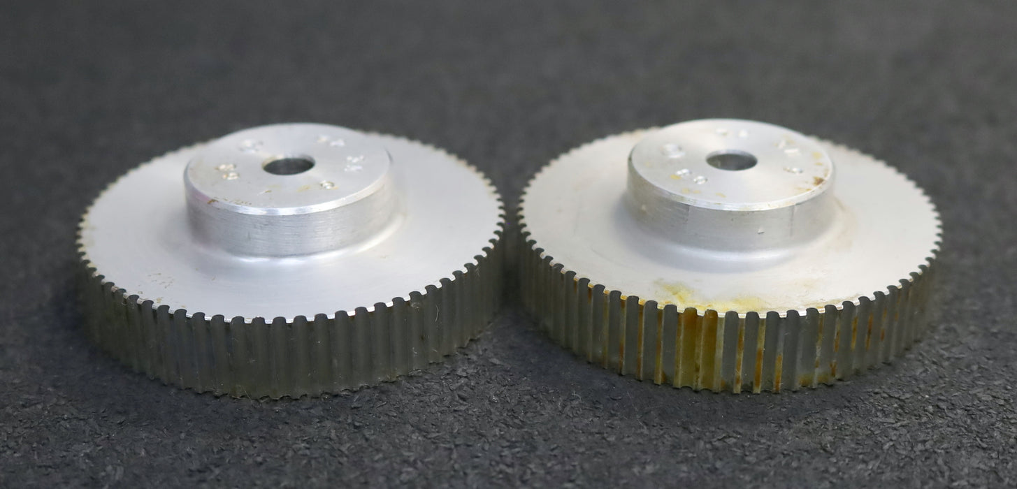 Bild des Artikels 2x-Aluminium-Zahnscheibe-Pulley-ohne-Bordscheibe-72-3M-09-Profil:-3M---72-Zähne