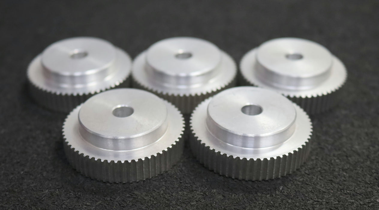 Bild des Artikels 5x-Aluminium-Zahnscheibe-Pulley-ohne-Bordscheibe-16-T2,5/60-Profil:-T2,55-Z=60