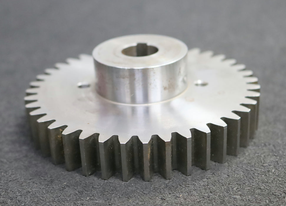 Bild des Artikels Stahl-Kettenrad-Sprocket-06B-1-Teilung:-9,525mm-Z=40-Bohrungs-mit-Dinnut-=-20mm