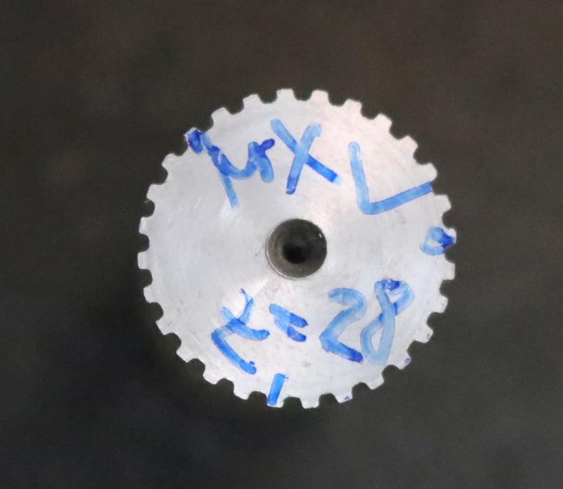 Bild des Artikels 5x-Aluminium-Zahnwelle-Toothed-shaft-MXL-28-Profil:-MXL---28-Zähne