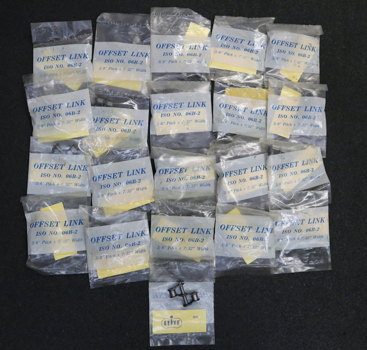 Bild des Artikels ELITE-21x-Verschlussglied-gekröpft-für-Rollenkette-06B-2-3/8"x7/32"-aus-Stahl