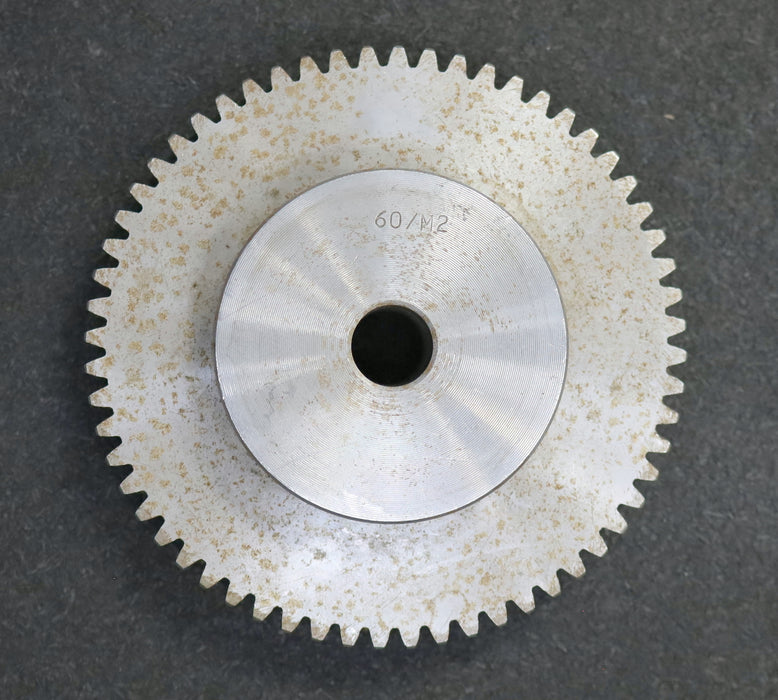 Bild des Artikels Stahl-Stirnzahnrad-Spur-gear-M2x60-Teilung:-6,28mm-60-Zähne-BohrungsØ--=-16mm