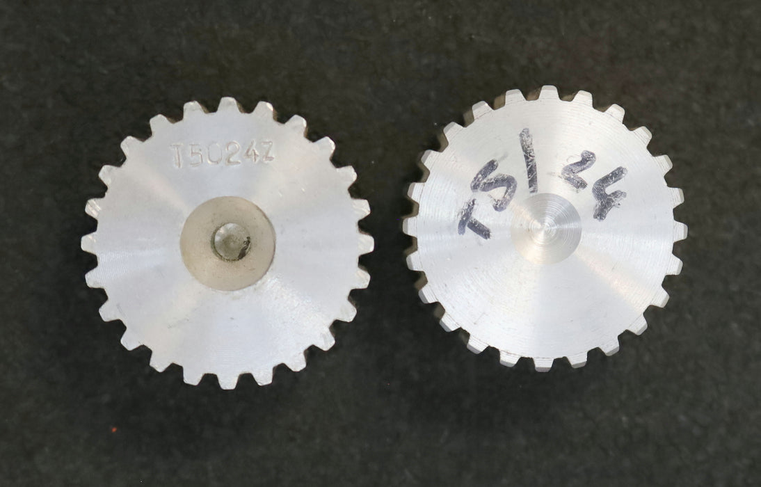Bild des Artikels 2x-Aluminium-Zahnscheibe-Pulley-ohne-Bordscheibe-T5-24-Profil:-T5-24-Zähne