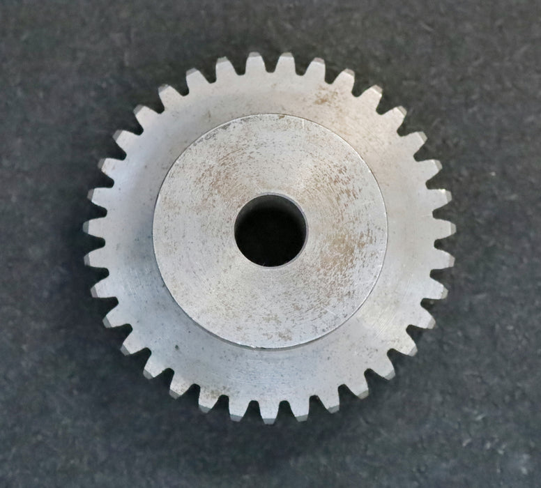 Bild des Artikels Stahl-Stirnzahnrad-Spur-gear-M2x35-Teilung:-6,28mm-35-Zähne-BohrungsØ--=-14mm