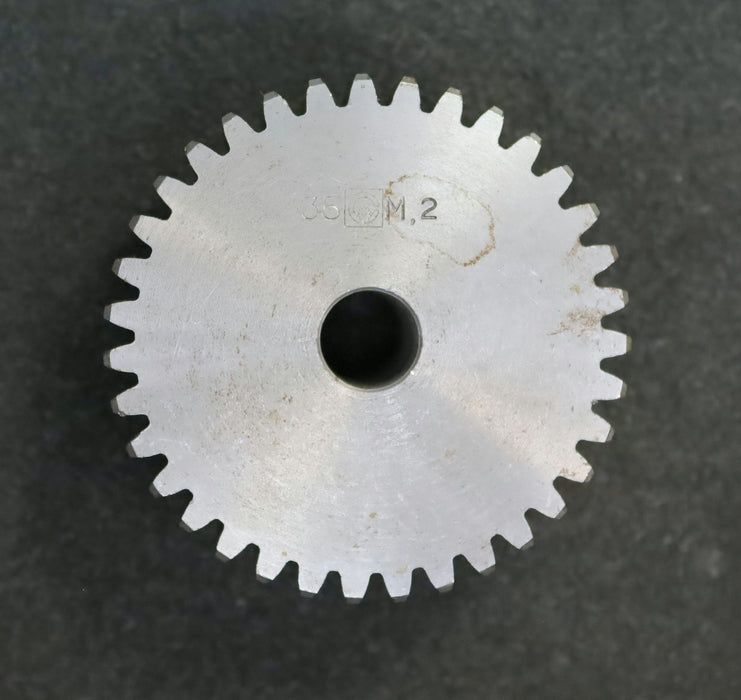 Bild des Artikels Stahl-Stirnzahnrad-Spur-gear-M2x35-Teilung:-6,28mm-35-Zähne-BohrungsØ--=-14mm