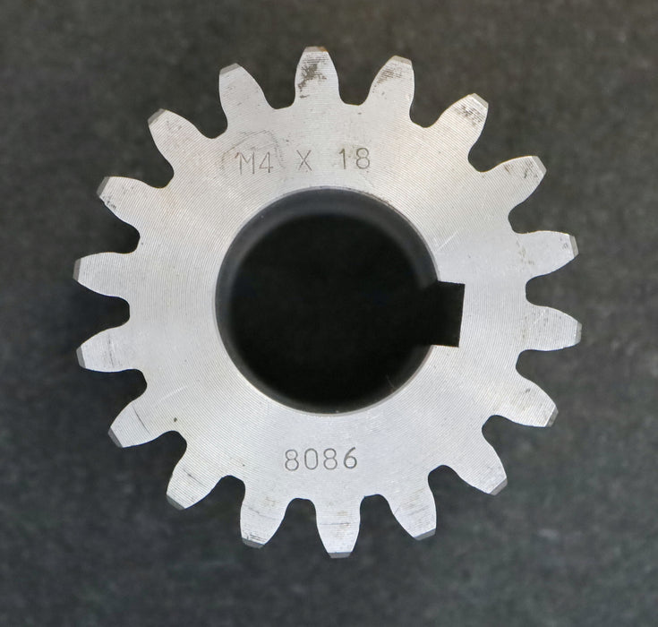 Bild des Artikels Stahl-Stirnzahnrad-Spur-gear-M4x18-Teilung:-12,56mm-Z=18-Bohrungs-Din-Nut-35mm