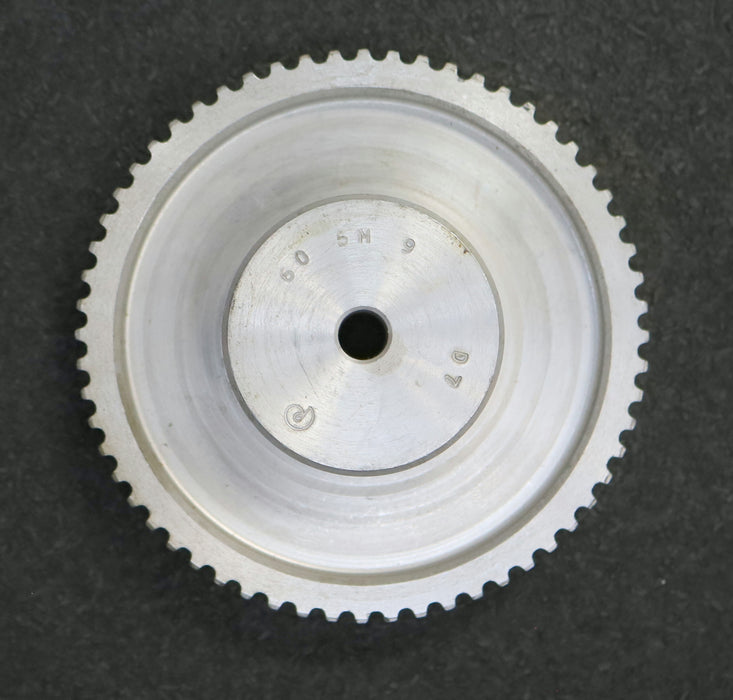 Bild des Artikels Aluminium-Zahnscheibe-Pulley-ohne-Bordscheibe-60-5M-9-Profil:-5M-60-Zähne