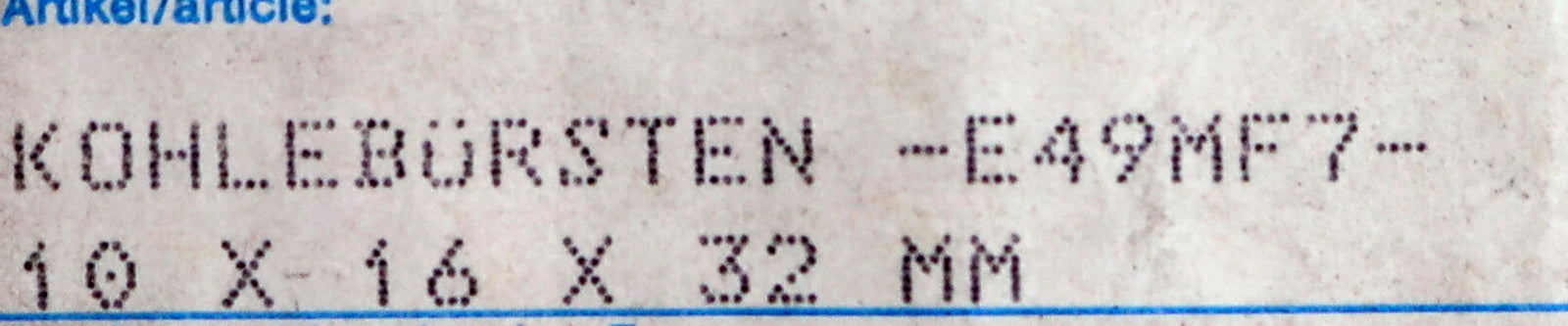 Bild des Artikels SCHUNK-Block-Kohlebürste-mit-einer-Litze-Typ-116-E49MF7-10x16x32mm-(t-x-a-x-r)