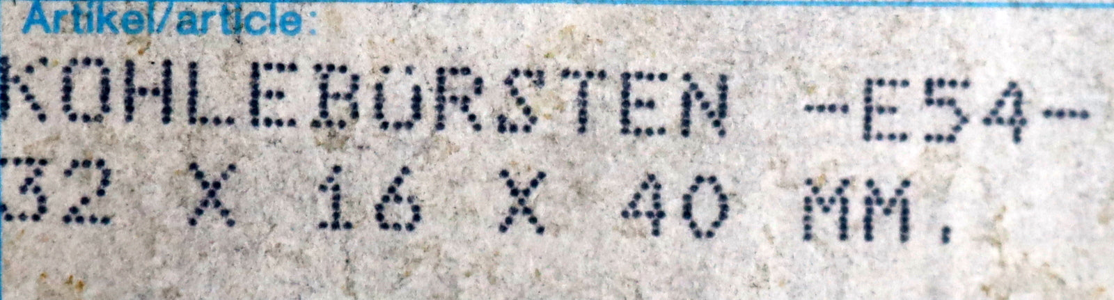 Bild des Artikels SCHUNK-Block-Kohlebürste-mit-zwei-Litzen-E54-32x16x40mm-(t-x-a-x-r)-+-Kabelschuh