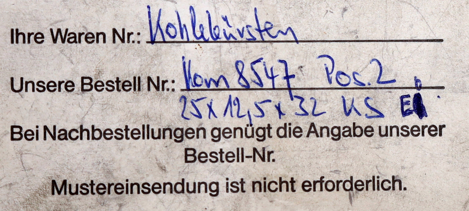 Bild des Artikels CARBONE-Block-Kohlebürste-mit-einer-Litze-EG34D-12,5x25x32mm-(t-x-a-x-r)-