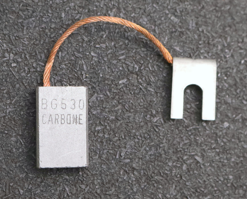 Bild des Artikels CARBONE-Block-Kohlebürste-eine-Litze-BG530-8x16x25mm-(t-x-a-x-r)-mit-Kabelschuh