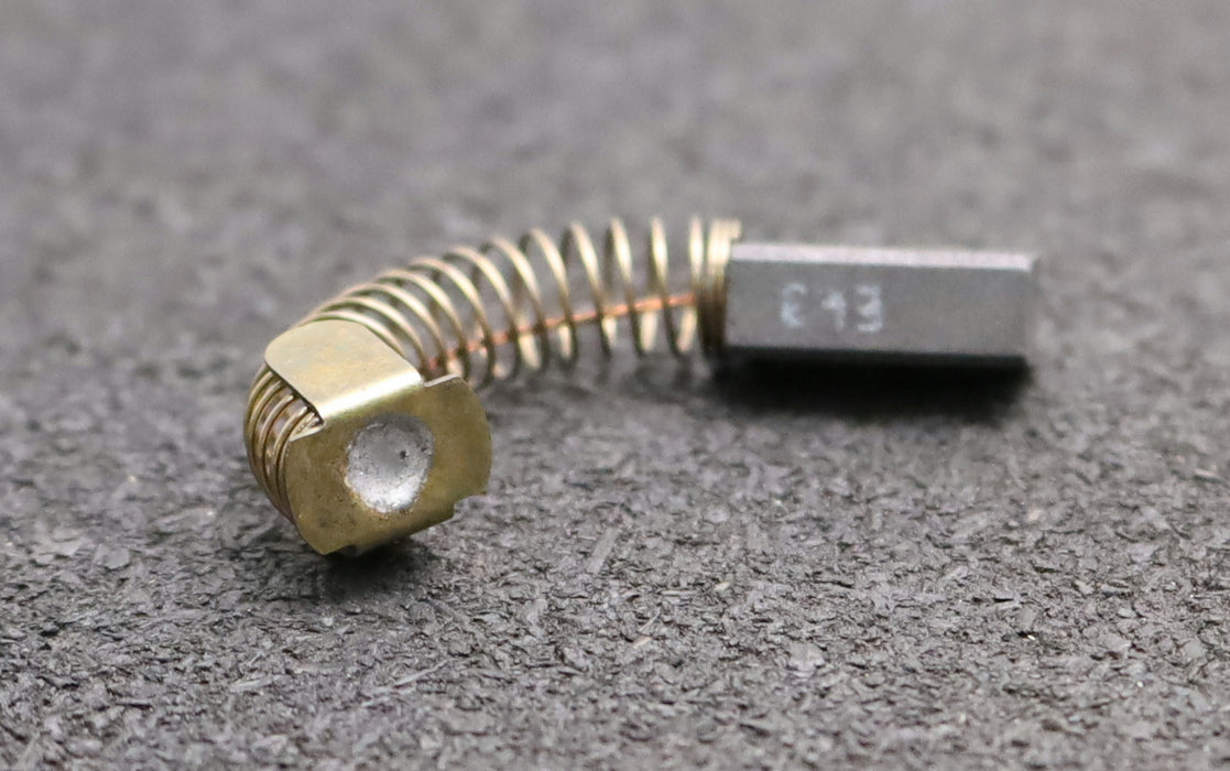 Bild des Artikels 6x-Kleinkohlebürste-E43-9x6x17,5mm-(t-x-a-x-r)-mit-Kabel,-Feder-und-Bügel