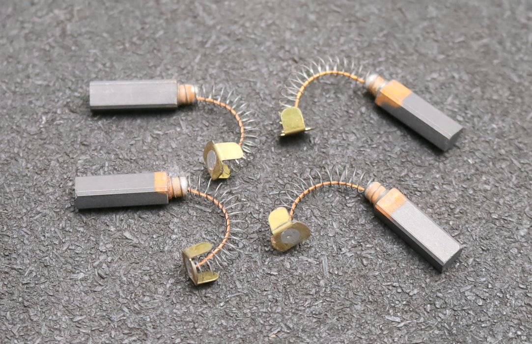 Bild des Artikels 4x-Kleinkohlebürste-5x6,5x23mm-(t-x-a-x-r)-mit-Kabel,-Feder-und-Bügel-unbenutzt