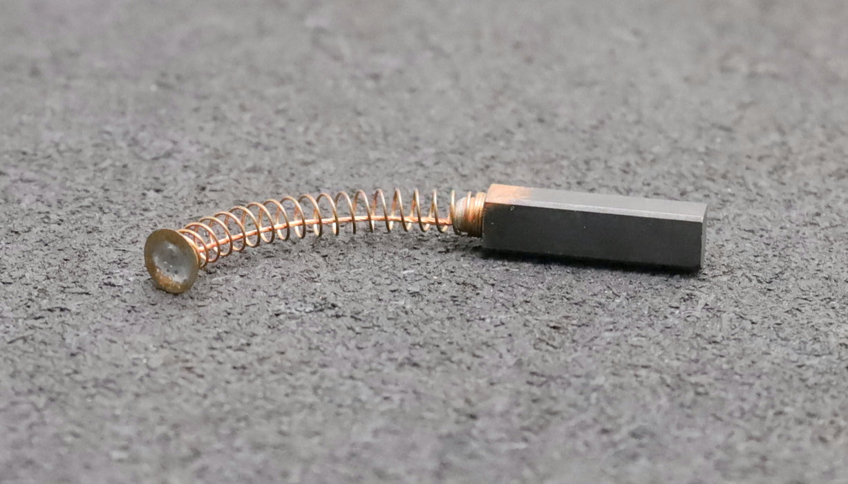 Bild des Artikels 4x-Kleinkohlebürste-6x6x25mm-(t-x-a-x-r)-mit-Kabel-Feder-Teller-Kabellänge-30mm