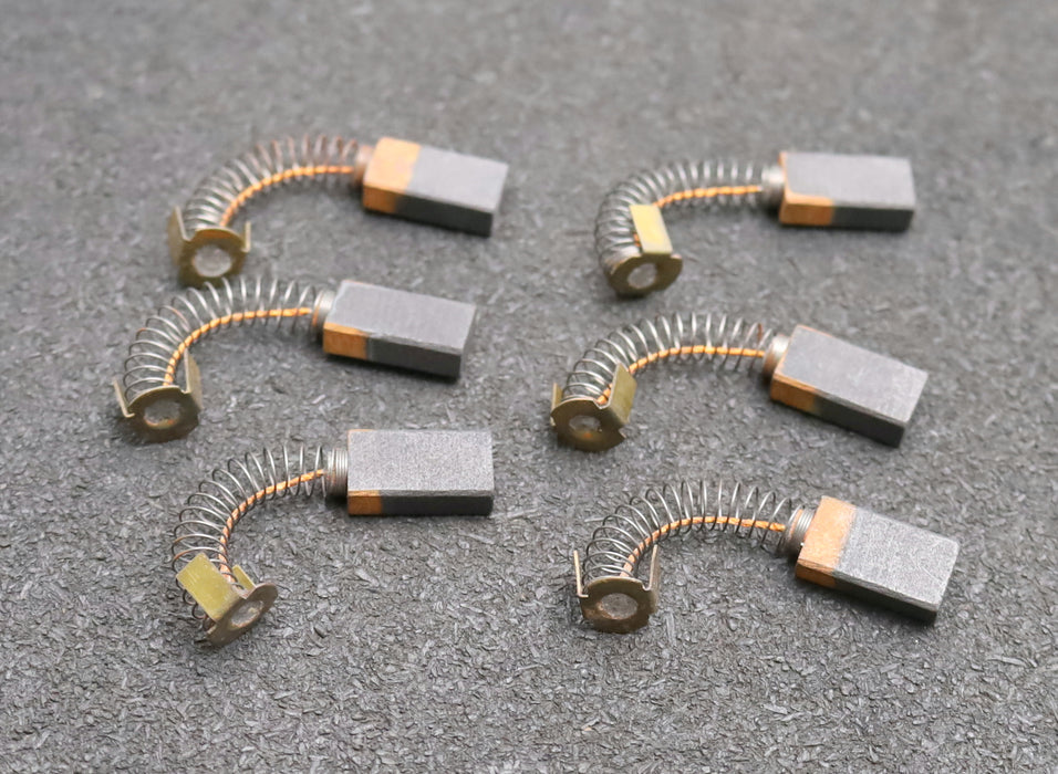Bild des Artikels 6x-Kleinkohlebürste-6x11x22,5mm-(t-x-a-x-r)-mit-Kabel,-Feder-und-Bügel-unbenutzt