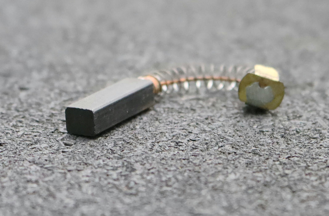 Bild des Artikels 4x-Kleinkohlebürste-5x6,5x25mm(t-x-a-x-r)-+Kabel+Feder+Teller-Kabellänge-28mm