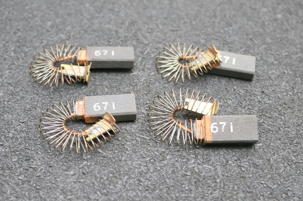 Bild des Artikels 4x-Kleinkohlebürste-671-5x10x22mm(t-x-a-x-r)-+Kabel+Feder+V-Bügel-unbenutzt