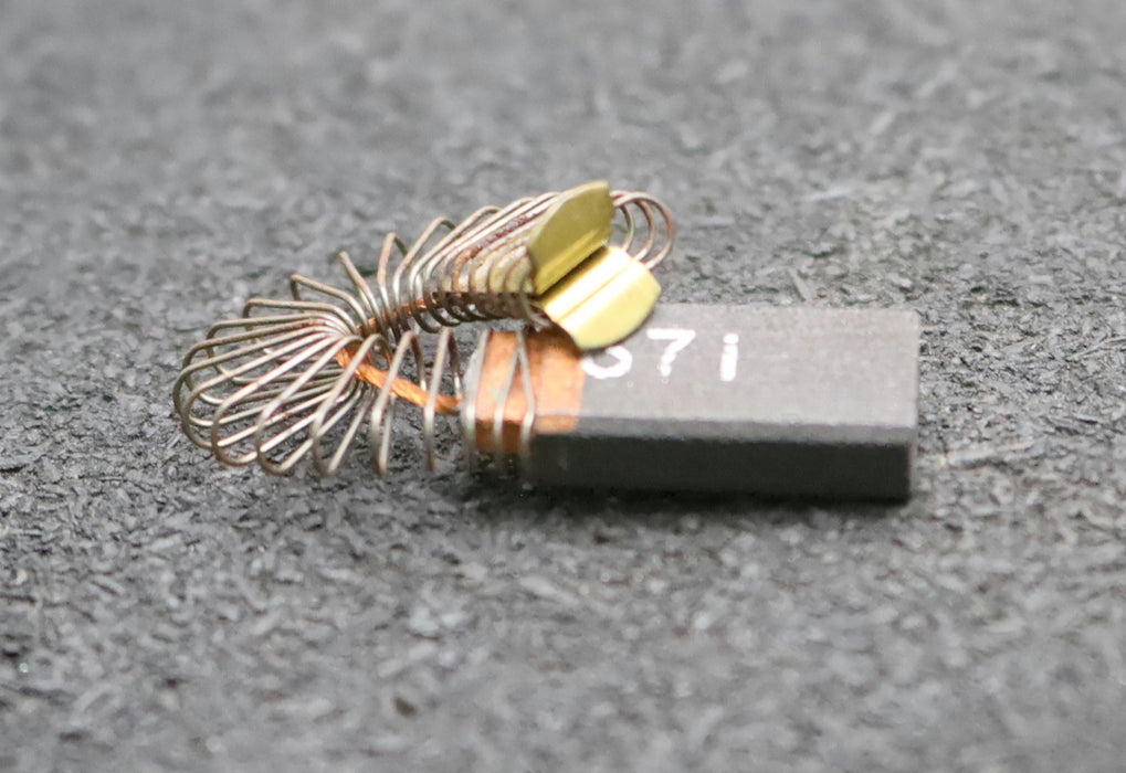 Bild des Artikels 4x-Kleinkohlebürste-671-5x10x22mm(t-x-a-x-r)-+Kabel+Feder+V-Bügel-unbenutzt