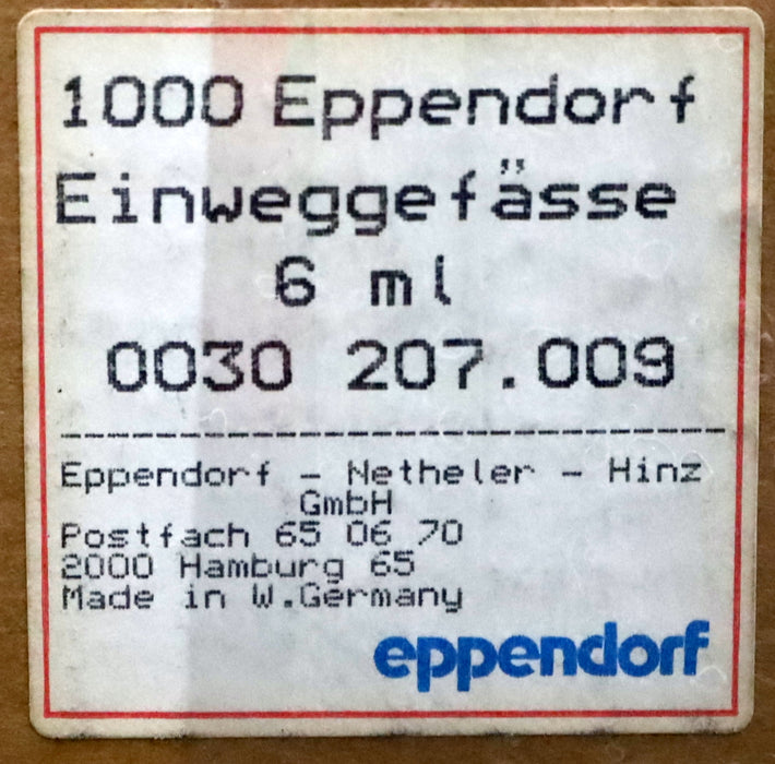 Bild des Artikels EPPENDORF-2000x-Einweggefäße-6ml-Katalog-Nr-0030207.009-Art.Nr.-6640-12-304-4114