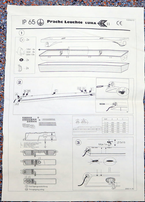 Bild des Artikels PRACHT-Feuchtraumleuchte-PPW-V-504/5-SYM-FÖHR-Art.-Nr:-1220360-IP65-1x-58W-230V