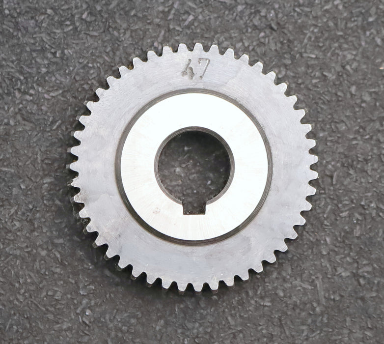Bild des Artikels Stahl-Wechselrad-exchange-wheel-Modul-m=1,0mm-Z=47-Breite-12mm-Bohrungs-Ø=-14mm